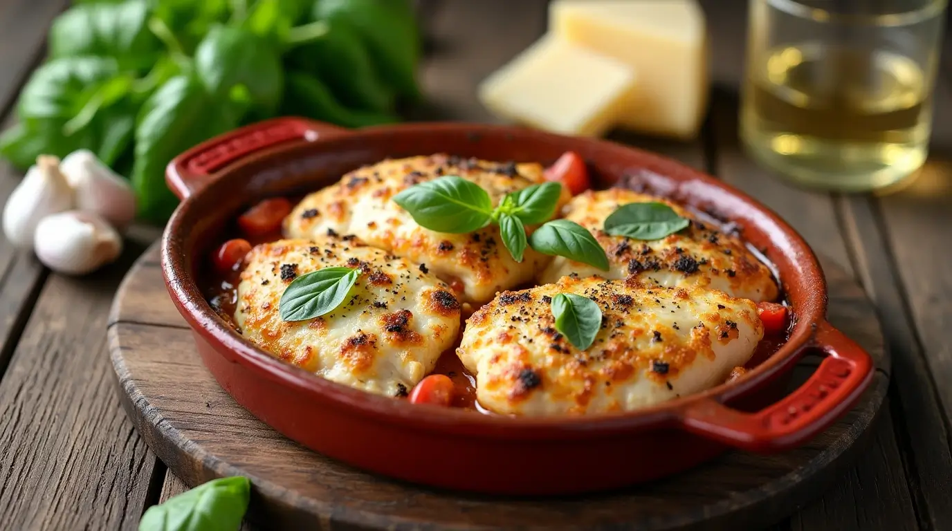 Baked Ricotta Chicken with Herbs and Parmesan