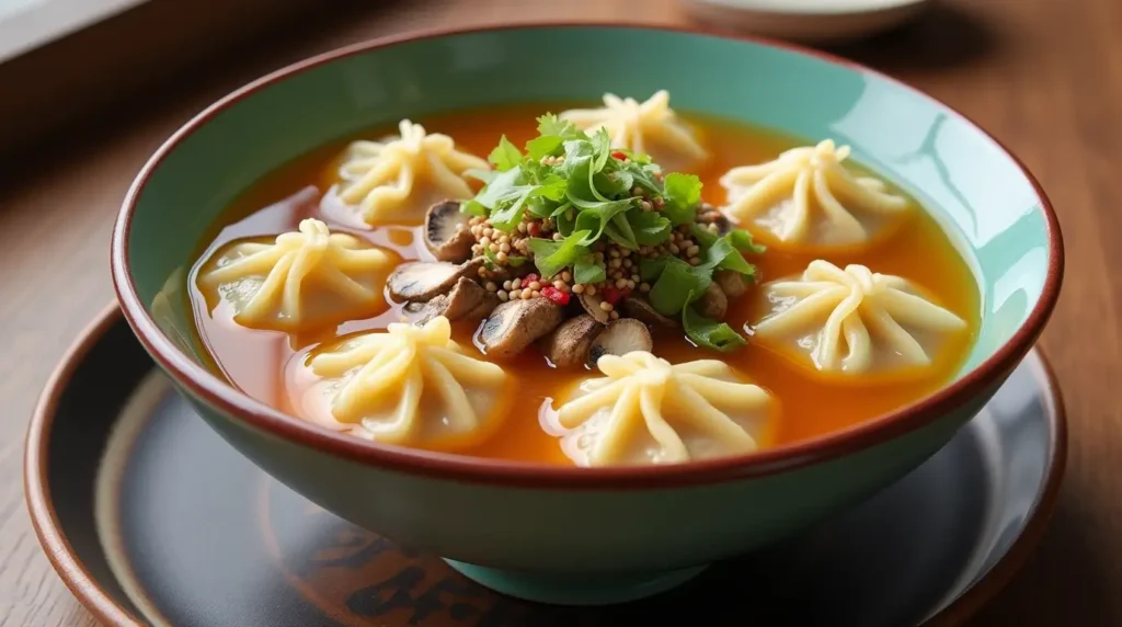 Bibigo Soup Dumplings: Everything You Need To Know Bibigo soup dumplings served in a ramen bowl with toppings