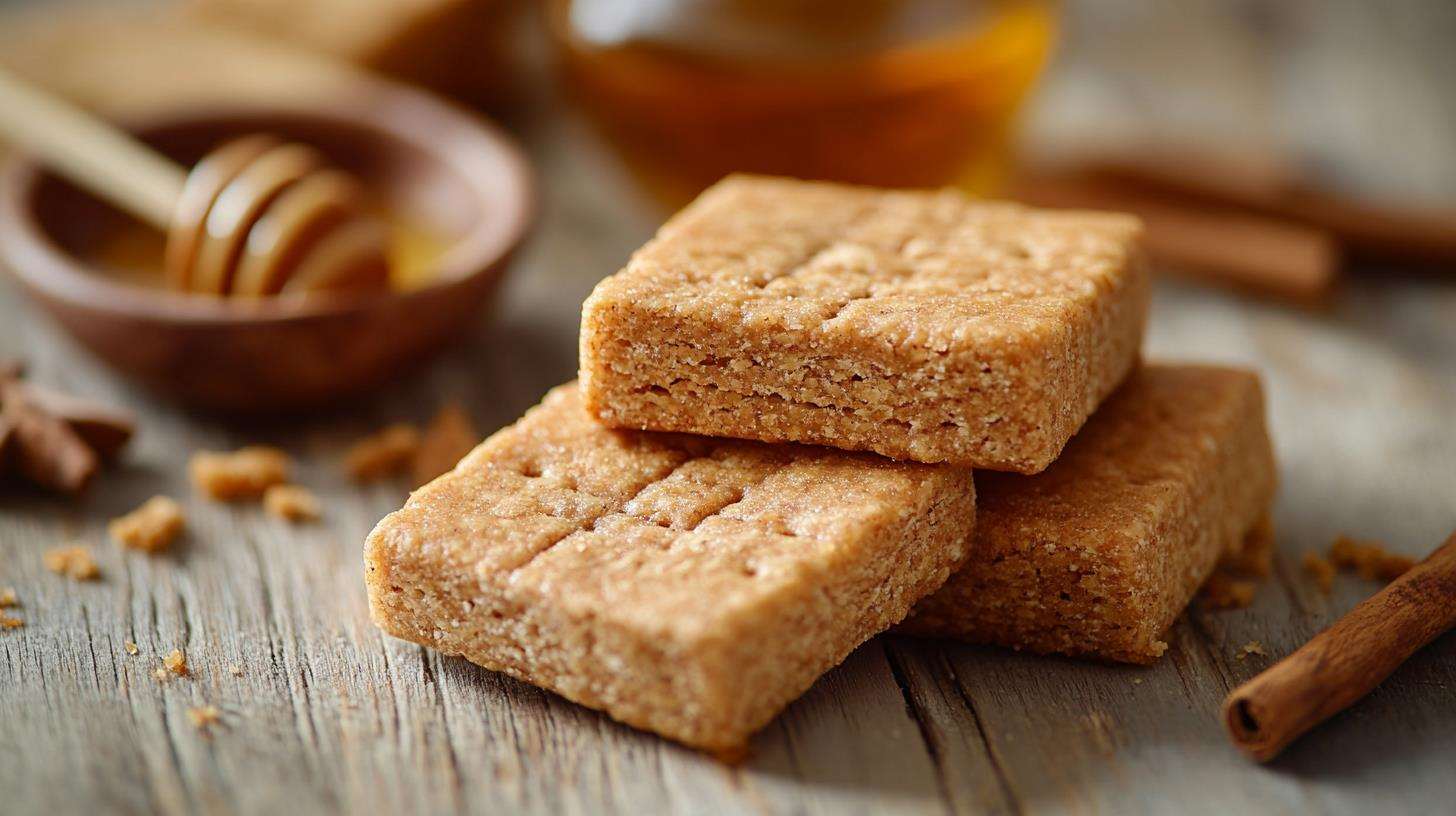 Gluten Free Graham Crackers On Rustic Table