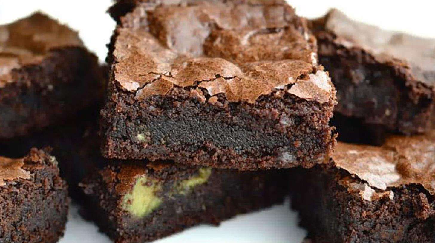 Gooey Avocado Brownies With Crackly Tops