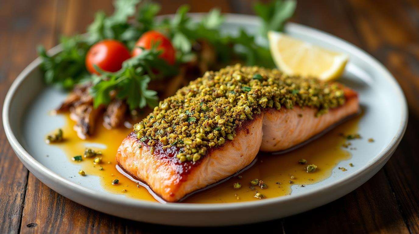 Pistachio Crusted Salmon Dinner