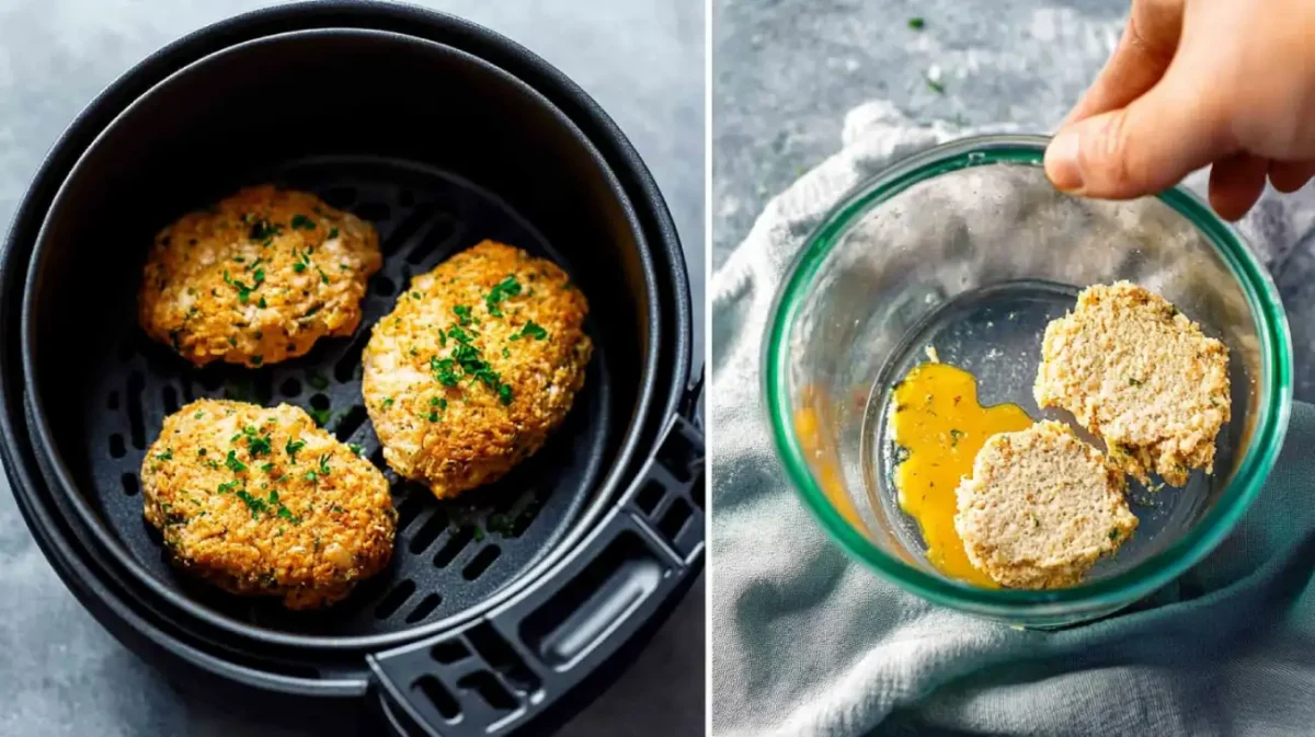 Air Fryer Salmon Patties Prep