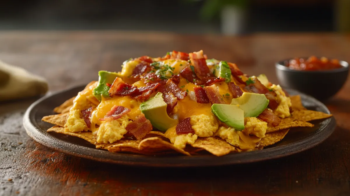 Breakfast Nachos With Cheese