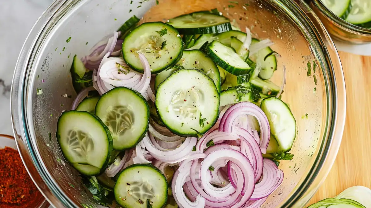 Cucumber Salad Prep