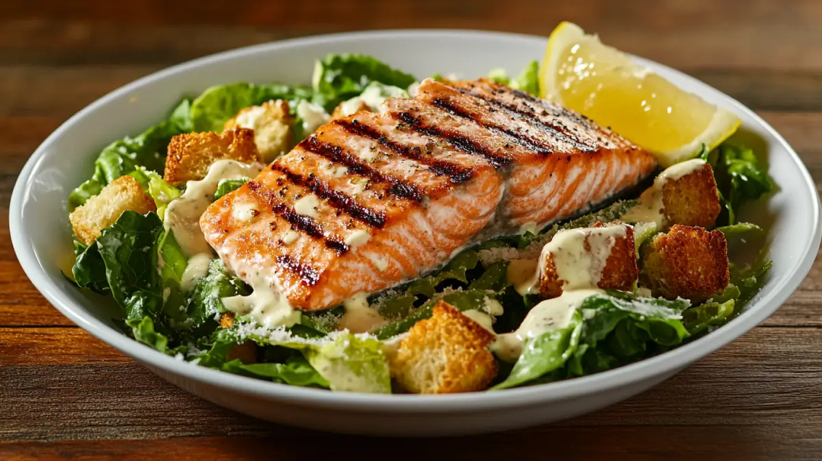 Fresh & Flavorful Salmon Caesar Salad