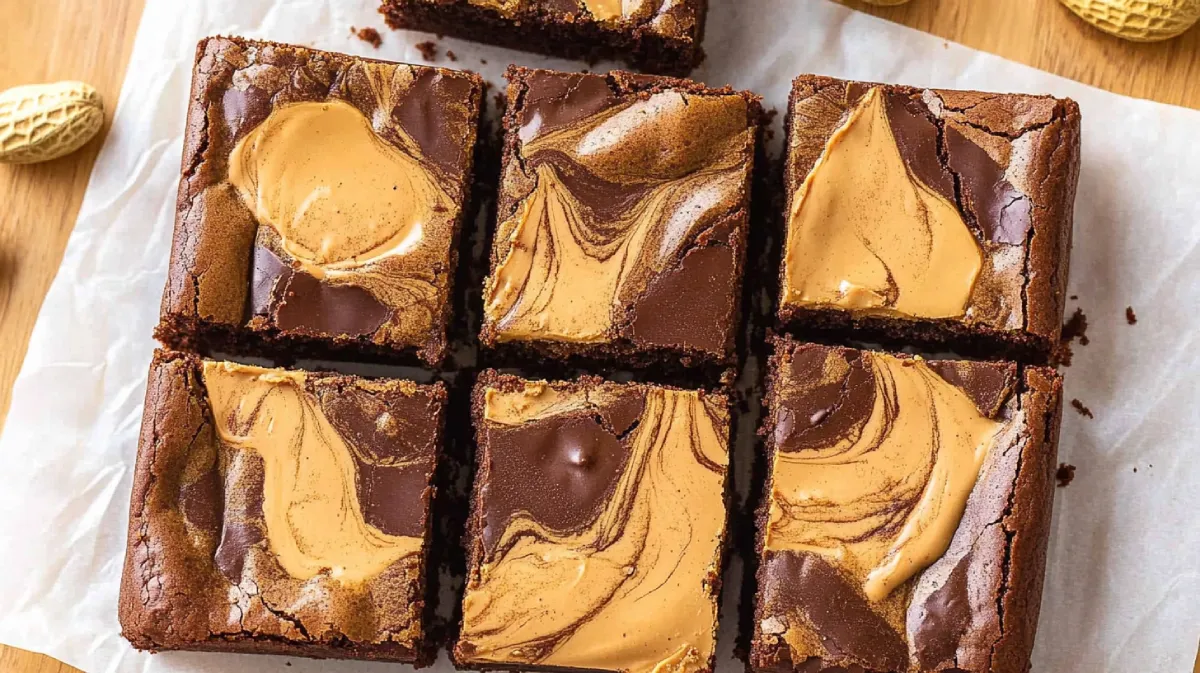 Chewy Peanut Butter Brownies 1